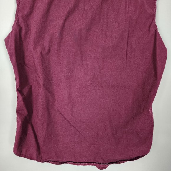 Marc Ecko Cut Sew 100% Cotton Burgundy Mens Medium Short Sleeve Button Shirt - Picture 8 of 10
